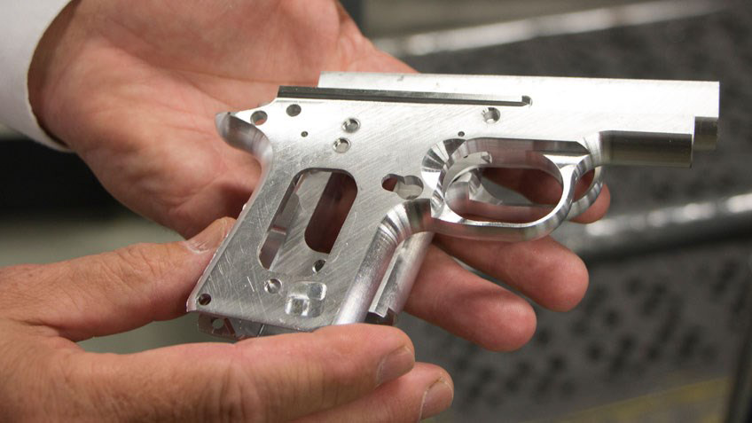machined unfinished pistol frame
